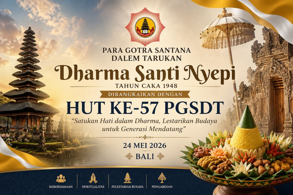 Dharma Santi Nyepi dan HUT ke-57 PGSDT Digelar Meriah di Puspem Badung